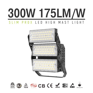 Slim ProX 300W 52,500lm LED Flood Sports Light - Tennis court, volleyball, basketball pitch Lighting fixture 