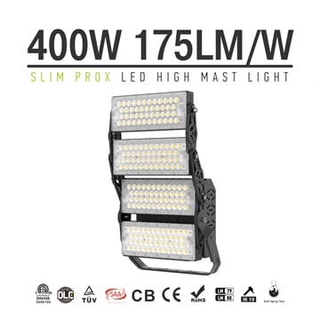 Slim ProX 400W 64000lm Outdoor 3 Module LED Flood Light 5700K daylight -  Replaces 1000W Metal Halide 