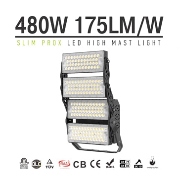 480W Slim ProX LED High Mast Area Light - 74400lm 4 module Rotatable High uniformity Waterproof Lighting Fixture