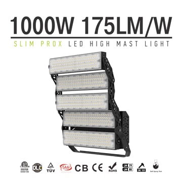 1000W 160000lm Slim ProX LED High Pole Light - Public-Park, Handball, Rugby-Field, Skate-Park Light