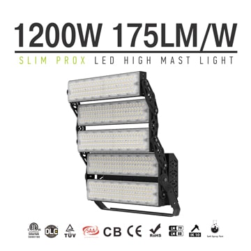 1200W Airport, street, Stadium, Construction site LED Light, High uniformity waterproof High Pole Light 