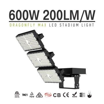 600W 120000lm Dragonfly Max LED Area High Mast Light - Outdoor Construction sites, Airports, Docks, Shipyards Light 