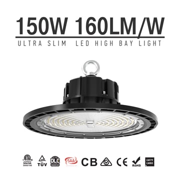 Best LED High Bay Lights fixtures 150W, China No-Flicker warehouse, factory Lighting 