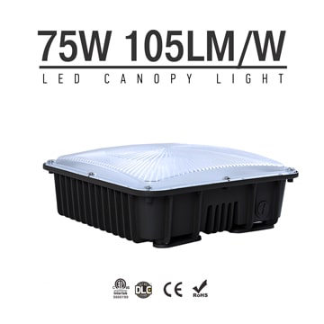 75W LED Canopy Light Gas Station Lighting,105LM/W,7900LM,IP65 Waterproof 