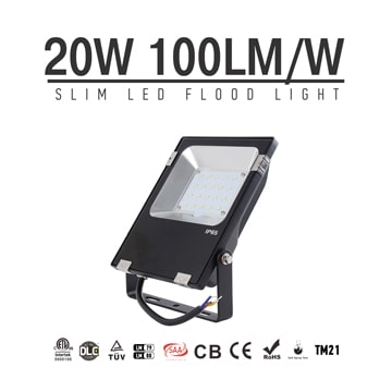 20W LED Flood Light Fixtures 2600Lm Waterproof CE RoHS SAA Ctick