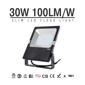 30W LED Flood Light Fixtures 3900Lm Waterproof CE RoHS SAA Ctick 