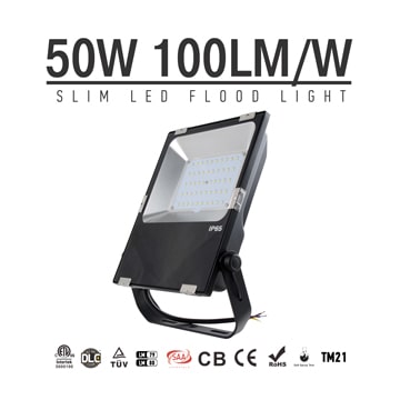 50W LED Flood Light Fixtures 6500Lm Waterproof CE RoHS SAA Ctick