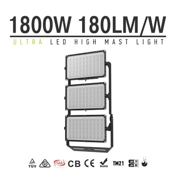 1800W LED Sport Light, High Mast Light, Stadium Light, Area Light180Lm/W 324000LM 