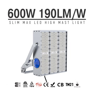 600W 720W 900W LED High Pole Light - IP66 IK10 Anticorrosive Outdoor Oil Field, Industrial Lighting