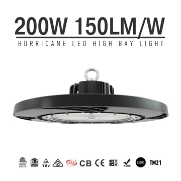 200W 30000Lm TUV CE Workshop LED UFO High Bay Lighting fixtures