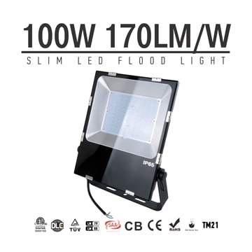 100W LED Flood Light Fixtures 12000Lm Waterproof SAA Ctick CE RoHS 