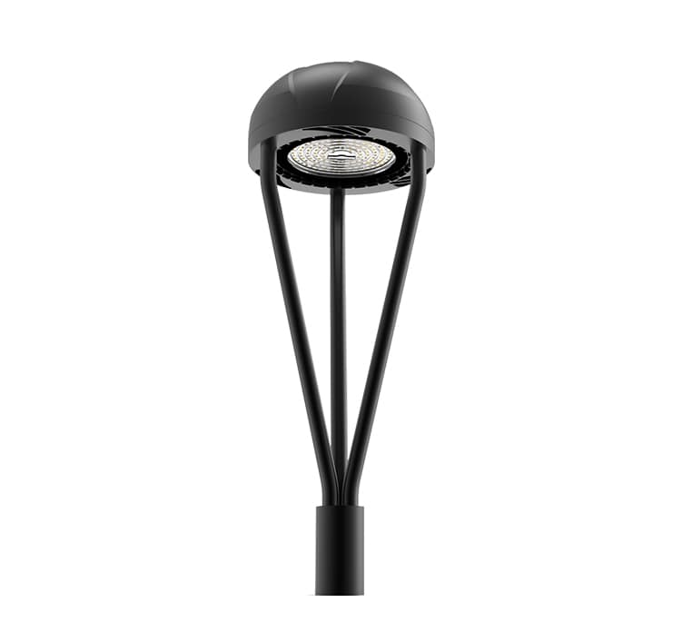 Outdoor 20W LED Post Light Fixture, 60-76mm Exterior Circular Area Light, CE RoHS IP65 Garden Light