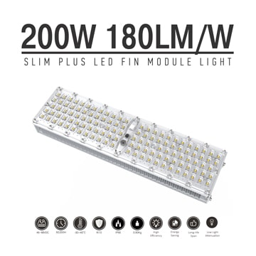 200W 240W 300W LED Fin Module Light, Waterproof Lumileds 5050 160Lm/W Area Light