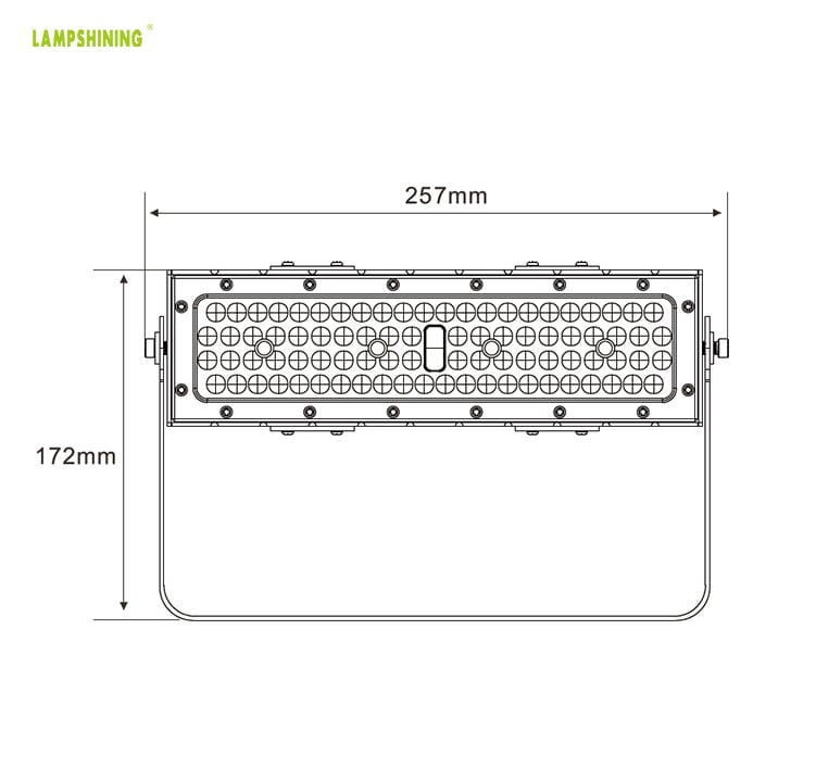 50W IP66 8500lm Slim ProE LED Area Flood Light 110V 240V Warm White For Tunnel, Billboard