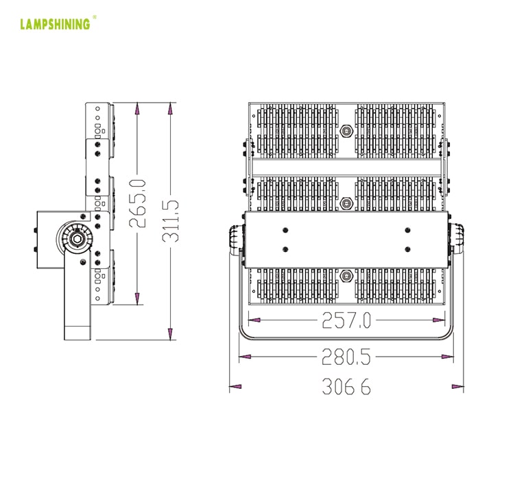 Best Outdoor 150 Watt led Flood Light - 3 module 25,500lm 120V 240V 3000K 6000K Waterproof Security Lighting