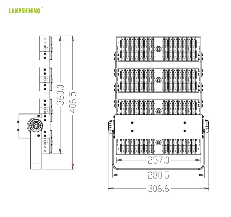 200W 34,000 Lumens LED Flood Light Outdoor Security Lighting - Garden, Parking lot, Sports Field Light