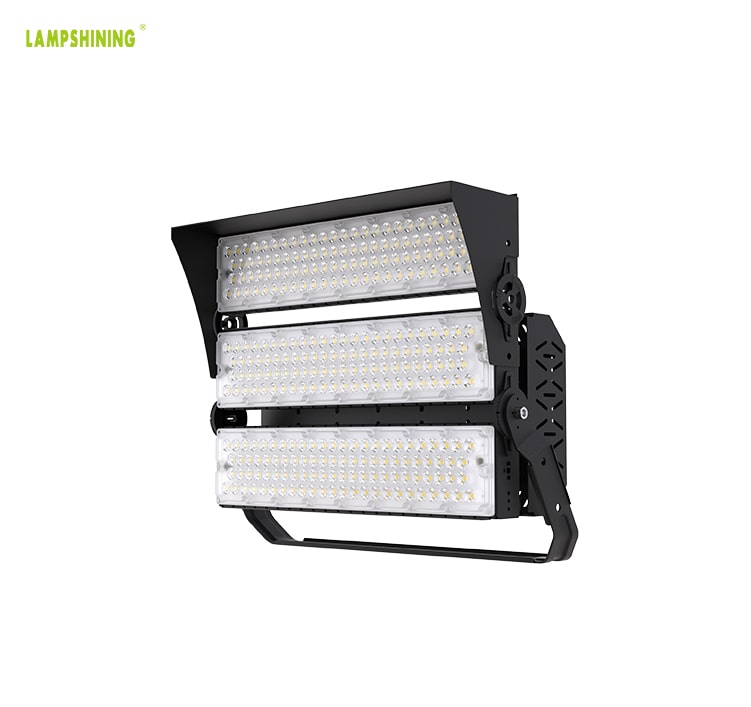 600W 720W LED Stadium Light, Black, White Dimmable Folding Aluminum Fin Tennis court, baseball field Light