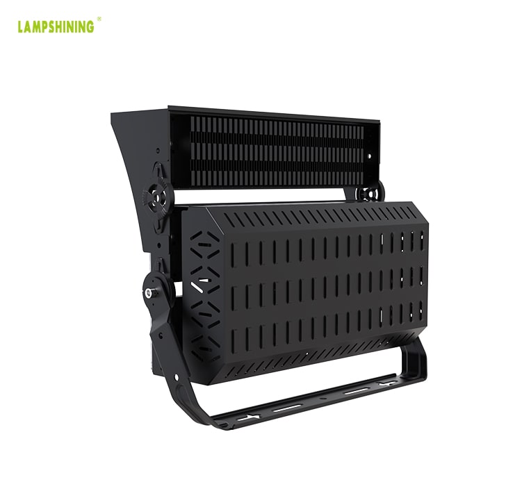 600W 720W LED Stadium Light, Black, White Dimmable Folding Aluminum Fin Tennis court, baseball field Light