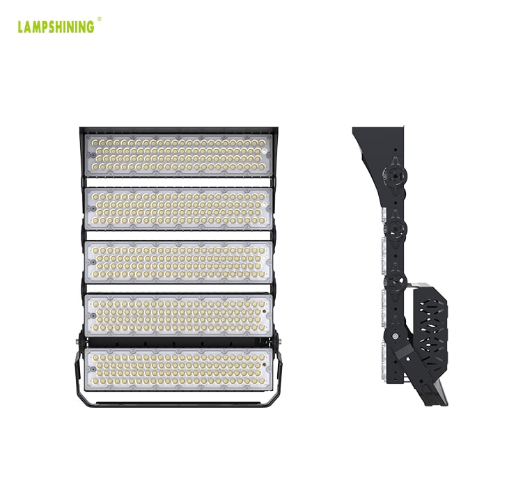 1000W Aluminum 5 Module LED Sport Light Fixtures, Outdoor 20Kg IP66 Waterproof 100-277V Arean Light