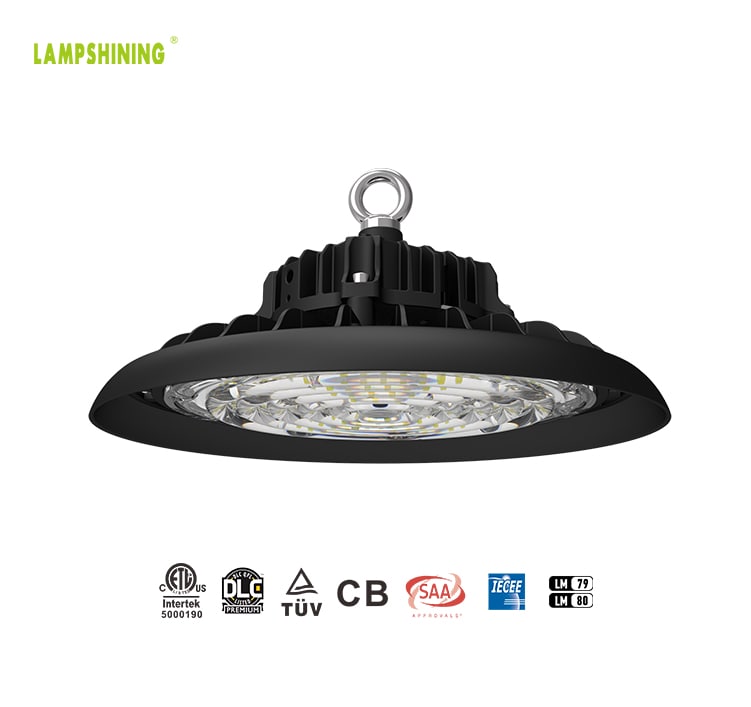 150W UFO LED High Bay High Ceiling Light 24000lm with plug, Dimmable Warehouse Waterproof Safety Light