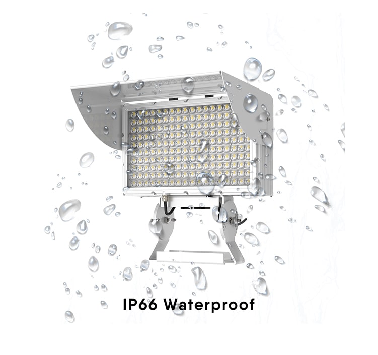 Alpha 600W LED Sports Light - No Glare, No Flicker Gray 4000-6000K Type4 Outdoor Stadium Lighting