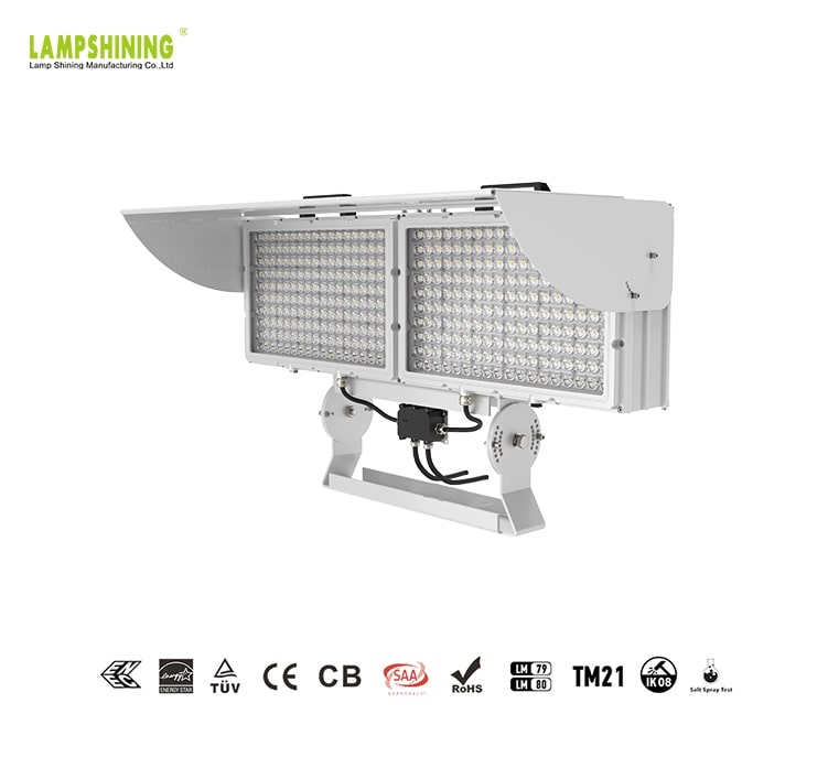 Anti-glare High Power 1000W LED Stadium Light - External driver 170,000lm 176-305VAC Arena Flood Light