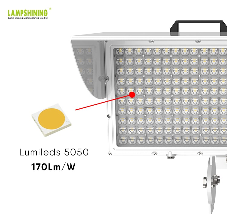 Anti-glare High Power 1000W LED Stadium Light - External driver 170,000lm 176-305VAC Arena Flood Light