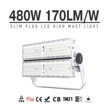 480W 600W Pole Mount Outdoor 6500k LED Lights | High Efficiency 170Lm/W energy savings LED Lighting 