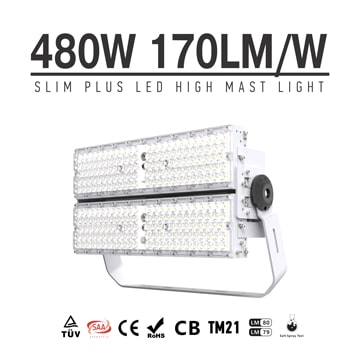 480W 600W Pole Mount Outdoor 6500k LED Lights | High Efficiency 170Lm/W energy savings LED Lighting