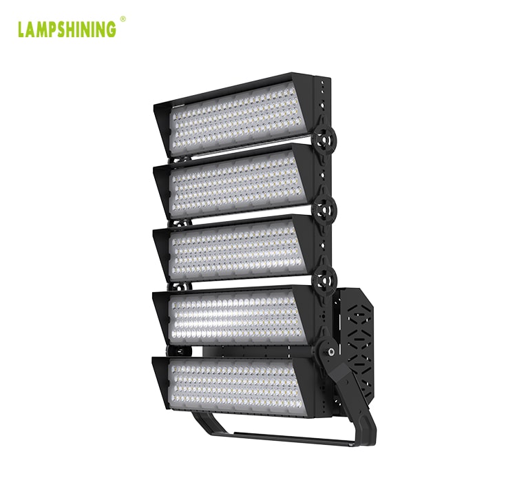 1000W Aluminum 5 Module LED Sport Light Fixtures, Outdoor 20Kg IP66 Waterproof 100-277V Arean Light