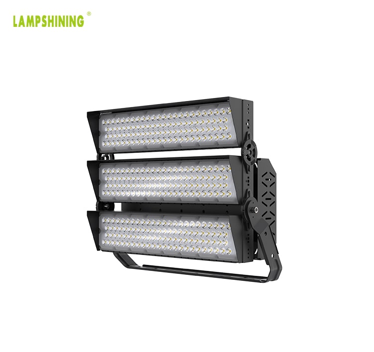 600W 720W LED Stadium Light, Black, White Dimmable Folding Aluminum Fin Tennis court, baseball field Light