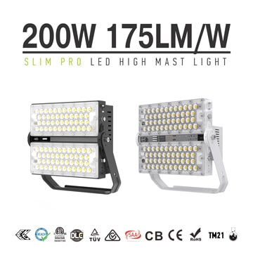 200W 175Lm/W Module LED Flood Light - Aluminum Dimmable Daylight IP66 Waterproof Outdoor Work Light 