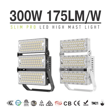 300W Aluminum LED Crane Lights, IP65 Waterproof 100-277 VAC Overhead Crane Light, Work Light