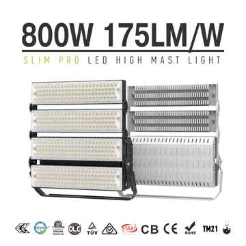 800W 1000W Outdoor LED High Mast Lighting, Badminton Court, Baseball Field,Race Track Light 