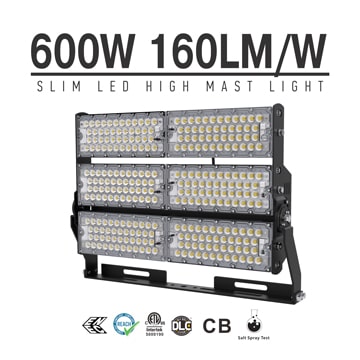 600W-B LED High Mast Light,Rotatable Module,160Lm/W,96,000 Lumen,IP65,Stadium Light,Sports Lighting,Flood Lighting