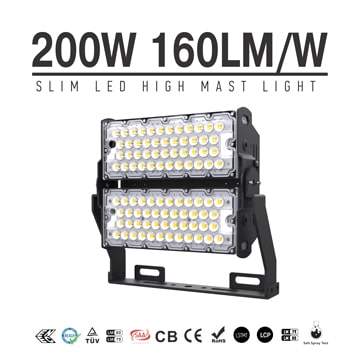 200W LED High Mast Light Fixtures-TUV CE Certified-32000 Lumens