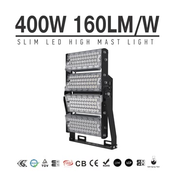 400W-A TUV CE LED High Mast Light,Rotatable Module,160Lm/W,64000 Lumen,IP65,Stadium Light,Sports Lighting,Flood Lighting 