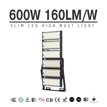 600W-A TUV SAA LED High Mast Light,Rotatable Module,160Lm/W,96,000 Lumen,IP65,Stadium Light,Sports Lighting,Flood Lighting