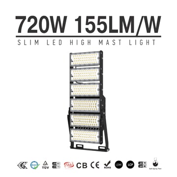 720W-A TUV SAA LED High Mast Light,Rotatable Module,155Lm/W,111,600 Lumen,IP65,Stadium Light,Sports Lighting,Flood Lighting