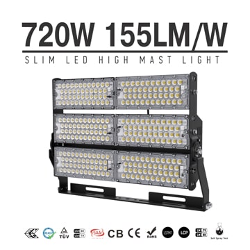 720W LED High Mast Light - Softball,Basketball,Field Flood Lighting 