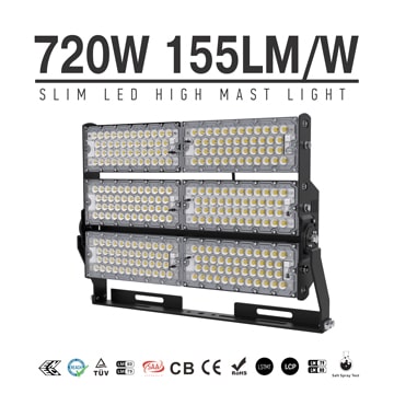 720W LED High Mast Light - Softball,Basketball,Field Flood Lighting