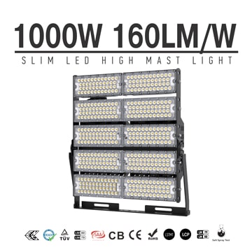1000W TUV CE Area, Large Square, Airport LED High Mast Light, 160000 Lumens 