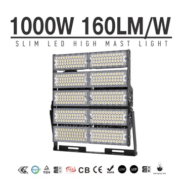 1000W TUV CE Area, Large Square, Airport LED High Mast Light, 160000 Lumens