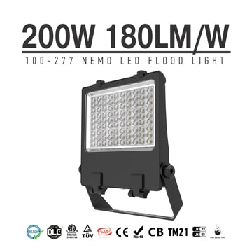 200w LED Flood Light Waterproof IP66 daylight bracket wall mount pole floodlight 