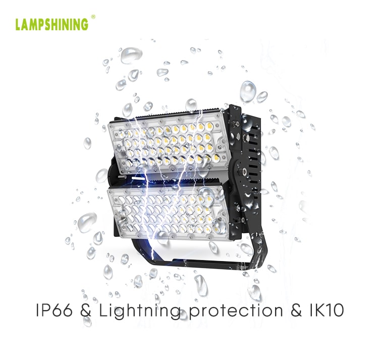 200W Slim Pro LED Stadium Flood Light - IP66 5000K 35000lm Cricket Ground Arena Lighting