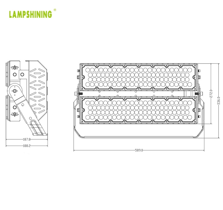 400W LED Flood Light - 100-277V - 70,000 Lumens Outdoor LED Floodlight