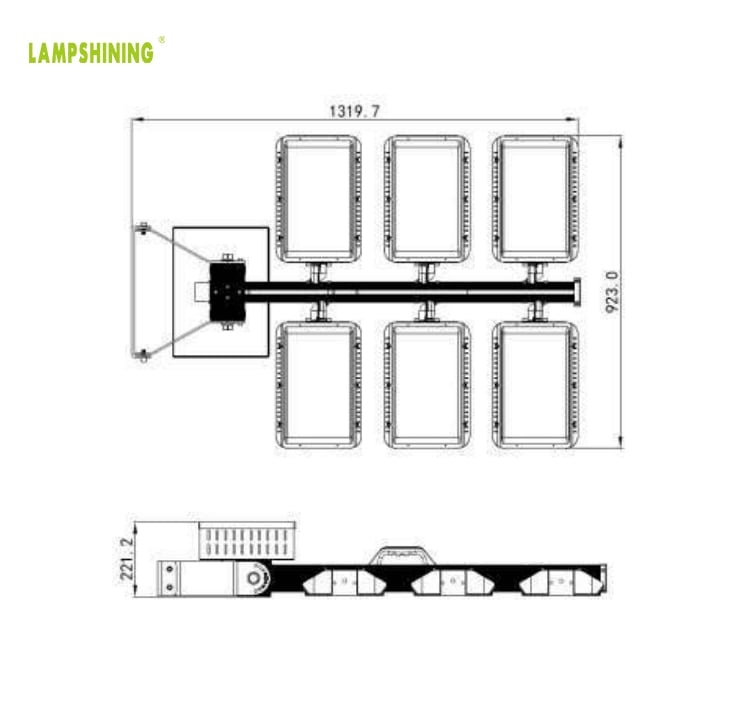 1200W/ 1440W/ 1800W Football Field LED Flood Lighting - Best High Power Sport Stadium Light fixtures - Equivalent to 3500-4000W HPS MH