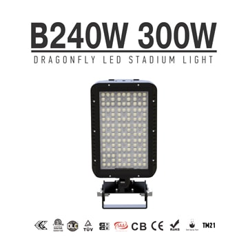 155-165LM/W Golf Course LED Lighting Fixtures, 240W 300W Lightning Protection Golf Field Flood Lights 