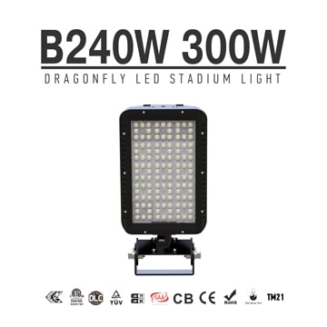 155-165LM/W Golf Course LED Lighting Fixtures, 240W 300W Lightning Protection Golf Field Flood Lights