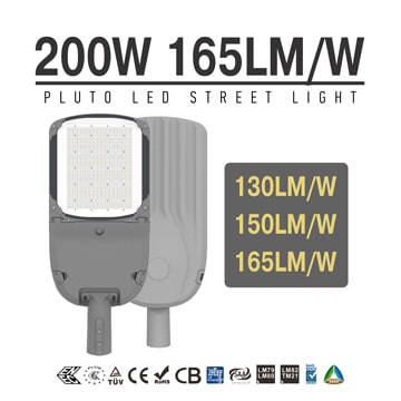 Aluminium 200 Watt LED Street Light 33000LM - Commercial Outdoor 100-277VAC Security  Lighting